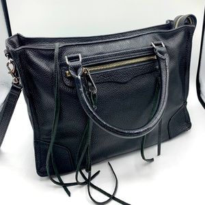Rebecca Minkoff Black Leather Regan Satchel in Great Condition